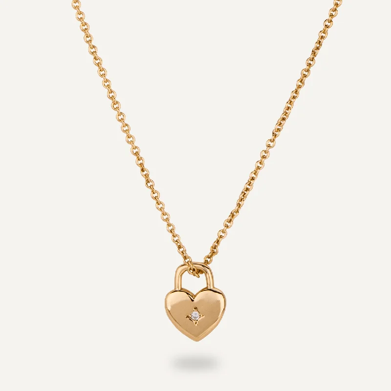 diamond pendant necklaces for women-Emily Beaded Heart Necklace In Gold-Tone