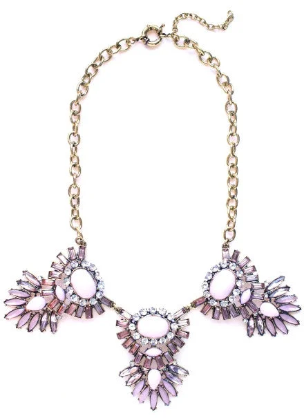 sapphire necklaces for women-Pretty in Pale Pink Statement Necklace